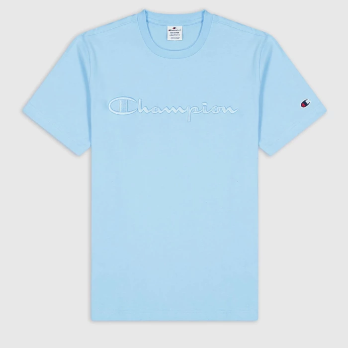 Tričko CHAMPION modrá Crewneck T Shirt 218490 WBS111 PRB