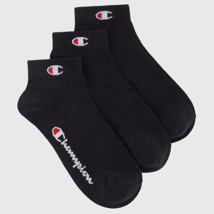 Ponožky Champion čierne 3 páry 3pk Quarter Socks U20099 KK001 NBK/NBK
