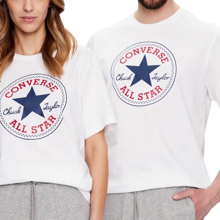Tričko Converse biele CON T SHIRT CHUCK PATCH CORE TEE 10025459 A03