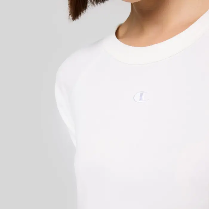 Tričko CHAMPION biele Crewneck T Shirt 117601 WW003 STR