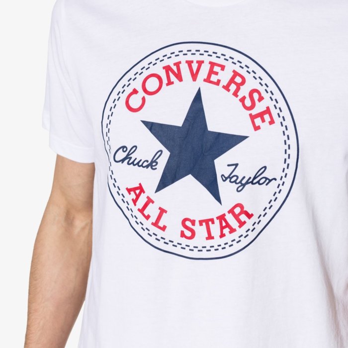 Tričko Converse biele M CHUCK PATCH TEE 10007887-A04