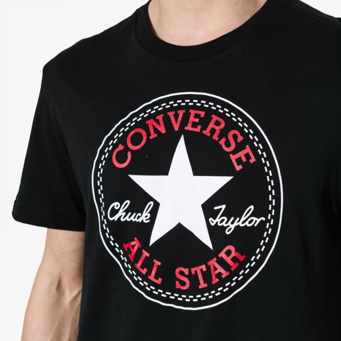 Tričko Converse čierne M CHUCK PATCH TEE 10007887-A01