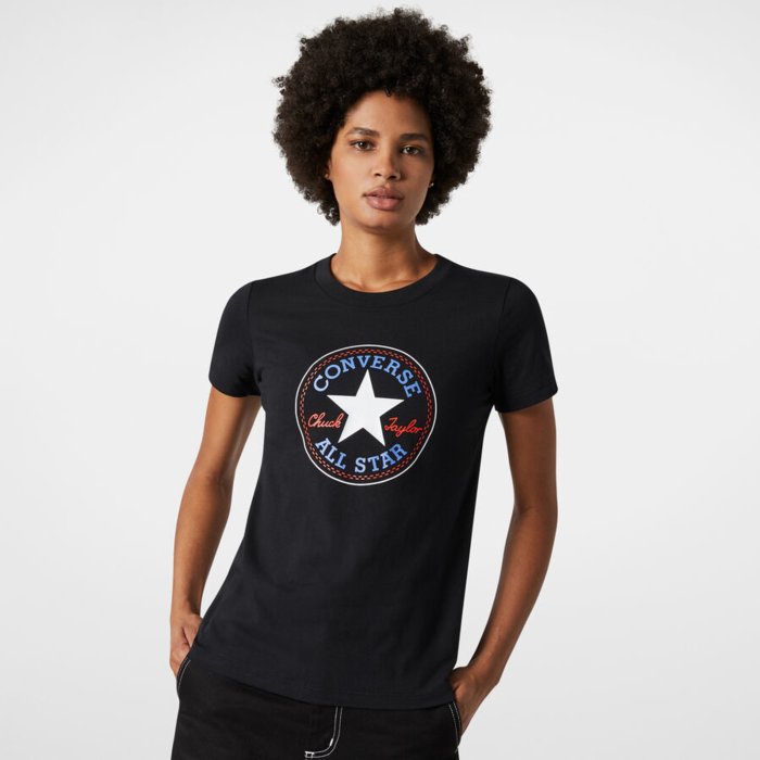 Tričko Converse čierne W CHUCK PATCH NOVA TEE 10017759 A03