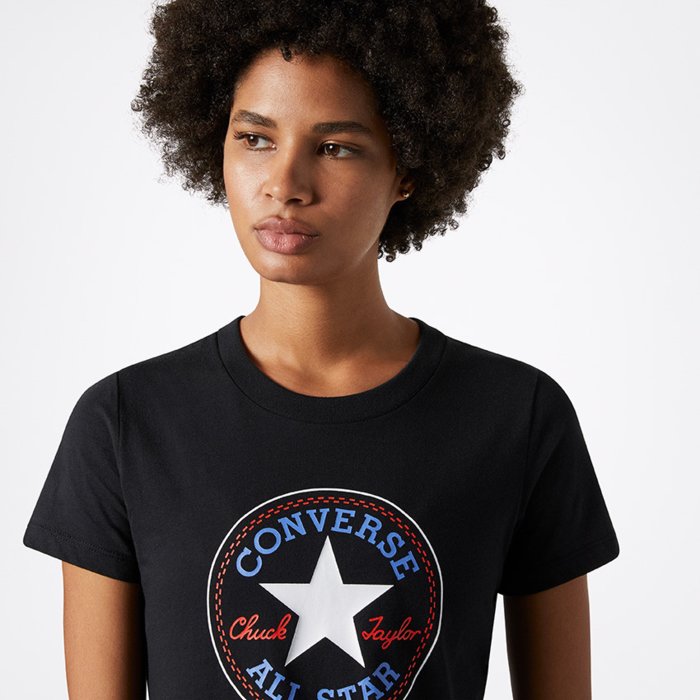 Tričko Converse čierne W CHUCK PATCH NOVA TEE 10017759 A03