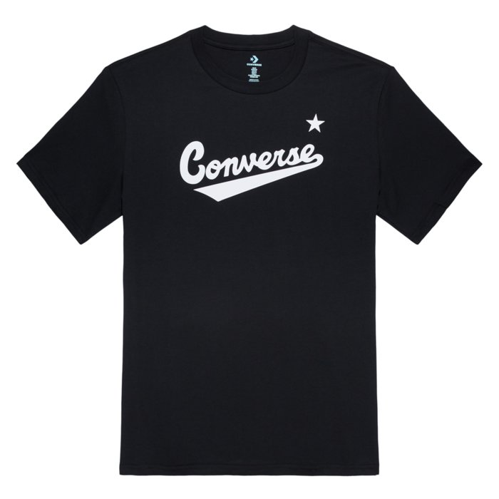 Tričko Converse čierne M CENTER FRONT LOGO TEE 10018235-A01
