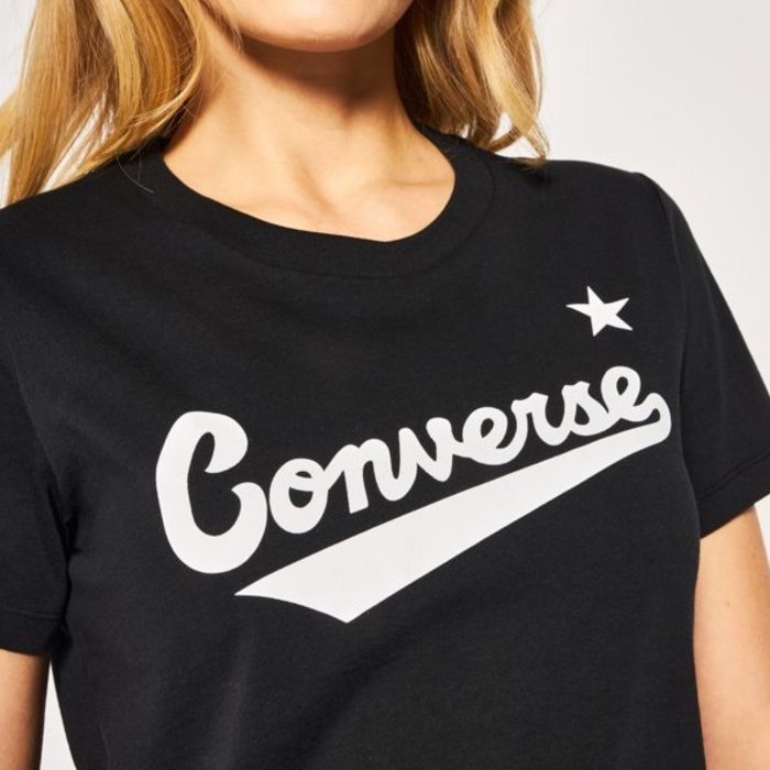Tričko Converse čierne W CENTER FRONT LOGO TEE 10018268-A01