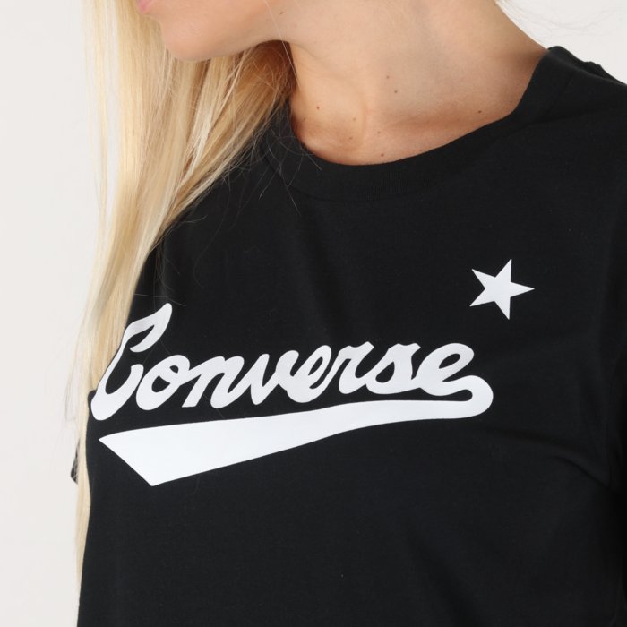 Tričko Converse čierne W CENTER FRONT LOGO TEE 10018268-A01