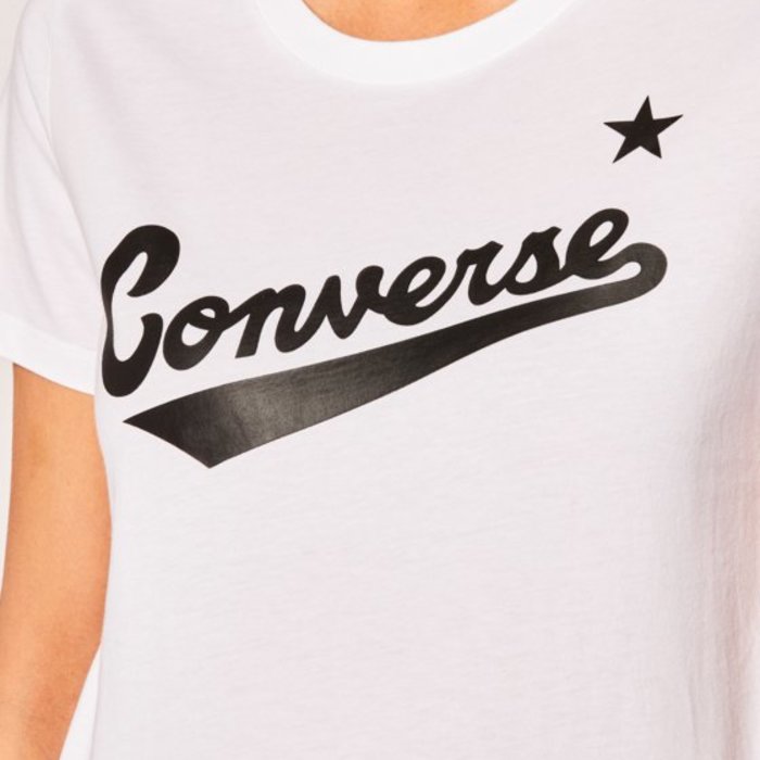 Tričko Converse biele W CENTER FRONT LOGO TEE 10018268-A04