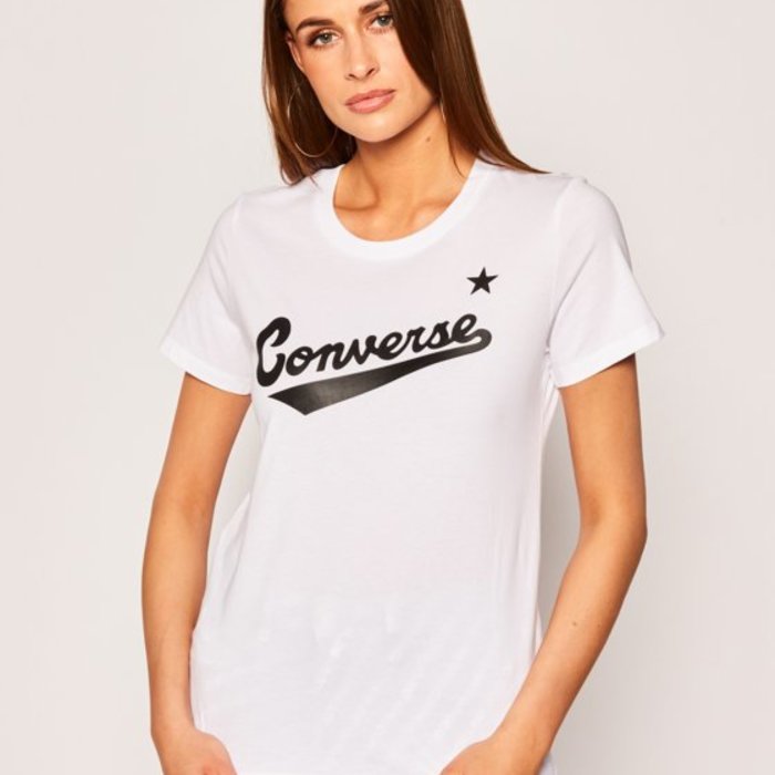 Tričko Converse biele W CENTER FRONT LOGO TEE 10018268-A04