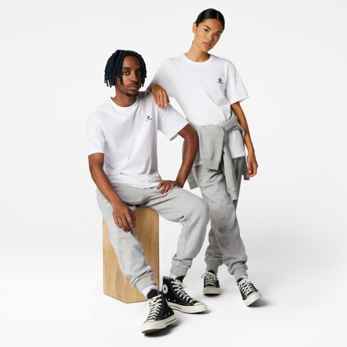 Tričko Converse biele CLASSIC LEFT CHEST SS TEE 10023876 A01