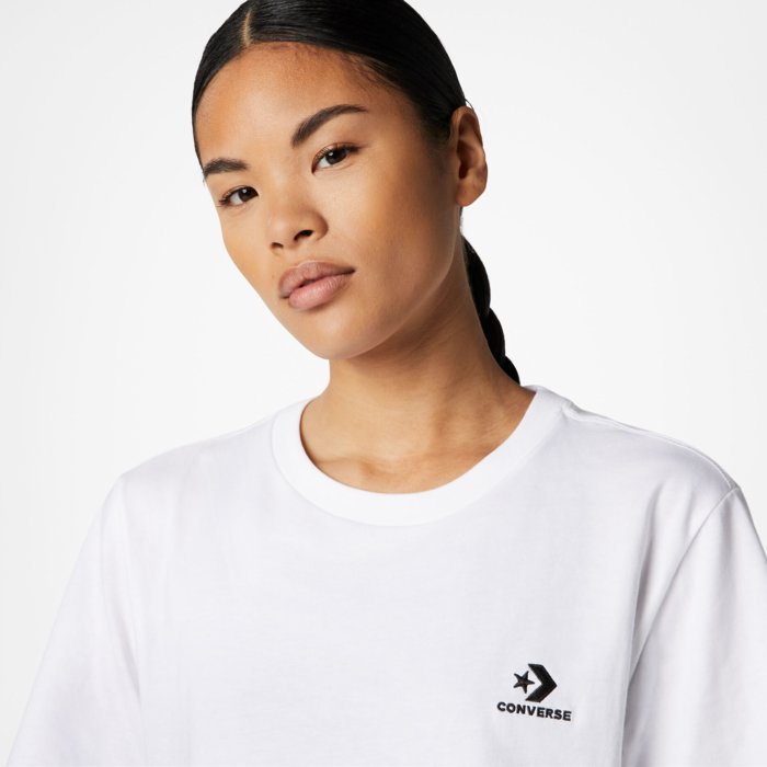 Tričko Converse biele CLASSIC LEFT CHEST SS TEE 10023876 A01