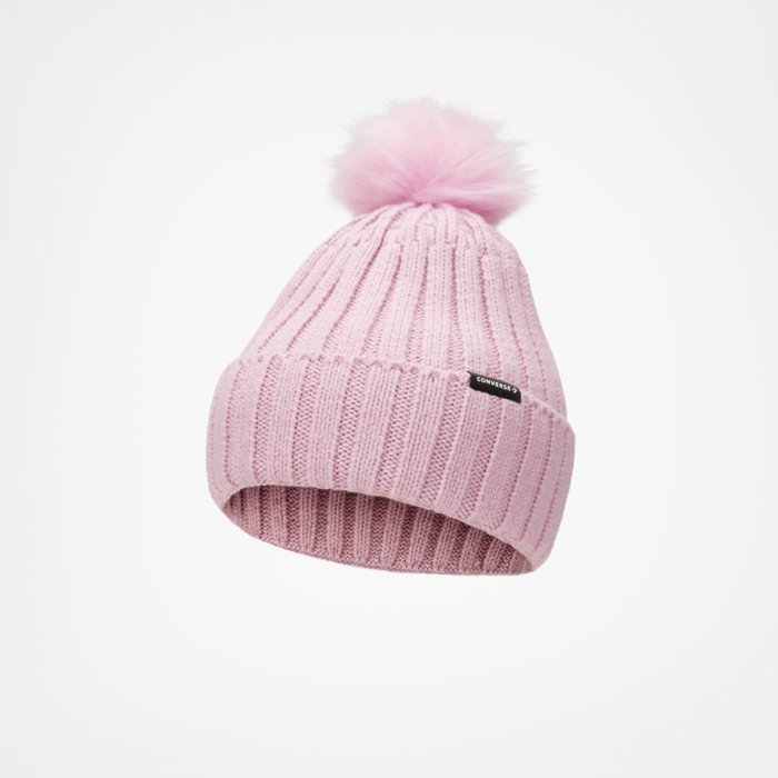 Čiapka Converse ružová POM BEANIE 10023959 A03