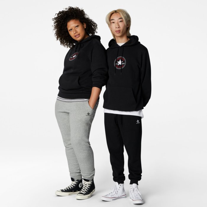 Mikina Converse čierna STANDARD FIT CENTER FRONT CHUCK TAYLOR 10024504 A01