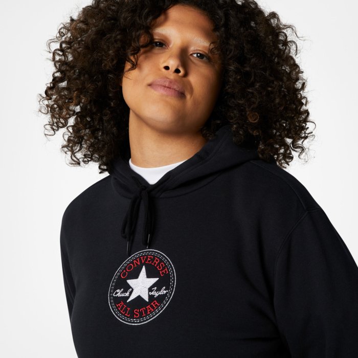 Mikina Converse čierna STANDARD FIT CENTER FRONT CHUCK TAYLOR 10024504 A01