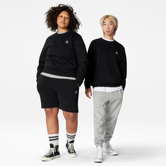 Mikina Converse čierna STANDARD FIT LEFT CHEST STAR C 10024510 A01