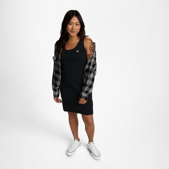Šaty Converse čierne SCOOP KNIT DRESS 10025452 A01