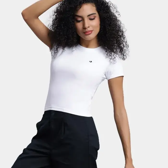Tričko Converse biele W CON T SHIRT CONVERSE SLIM TEE 10027252 A01
