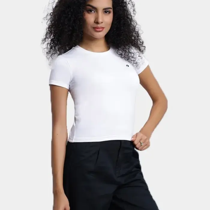 Tričko Converse biele W CON T SHIRT CONVERSE SLIM TEE 10027252 A01