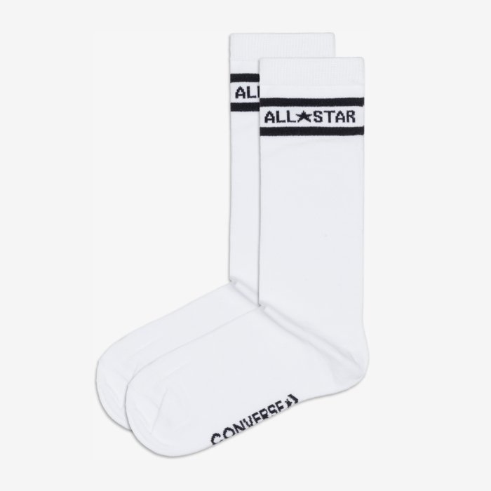 Ponožky CONVERSE biele 2 páry 2PP All star double stripe Crew E1026W