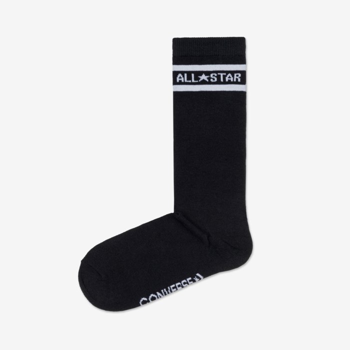 Ponožky CONVERSE čierne 2 páry 2PP All star double stripe Crew E1026B