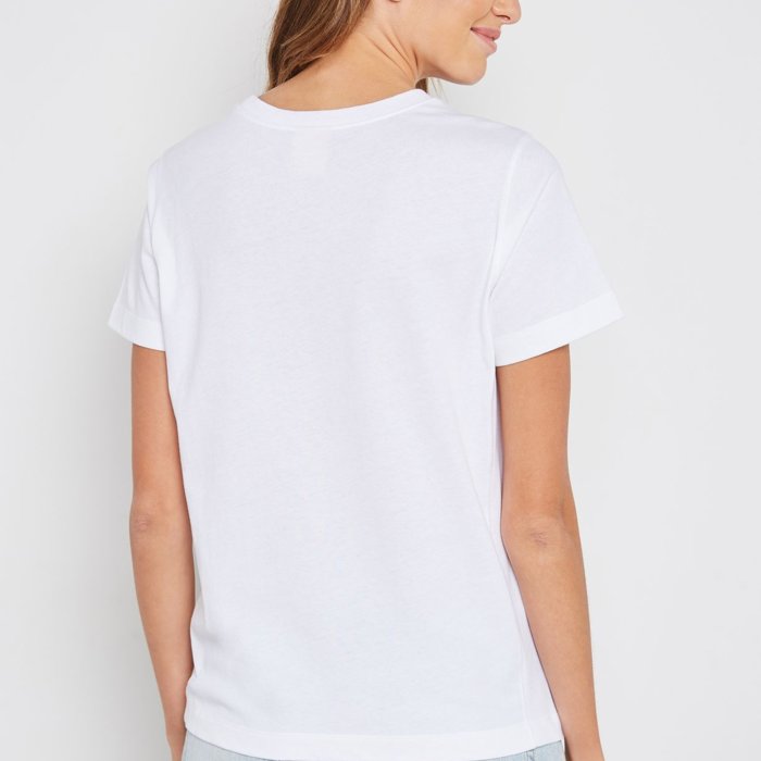 Tričko CHAMPION biele C Logo Crewneck T Shirt 113360 WW001 WHT