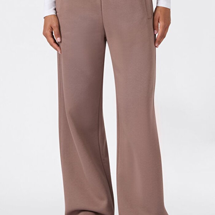 Tepláky CHAMPION hnedé WIDE LEG PANTS 118858 MS513 DPU