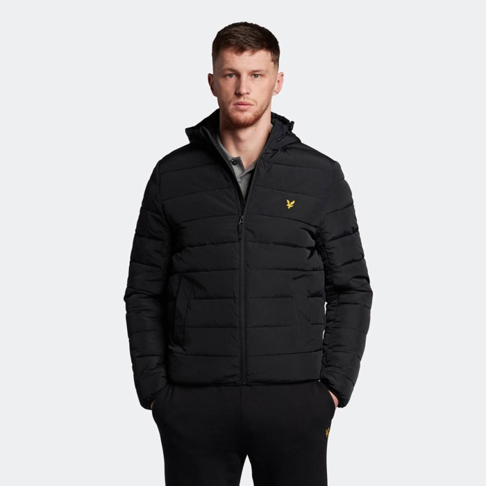 Zimná bunda Lyle & Scott čierna Lightweight Puffer Jacket JK1546V Z865