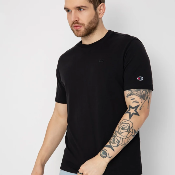 Tričko CHAMPION čierne Crewneck T Shirt 218496 KK001 NBK