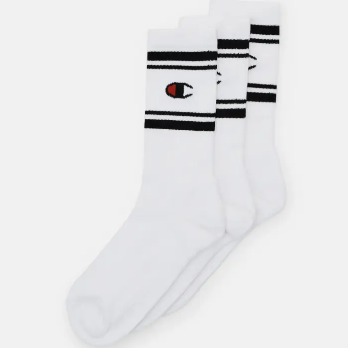 Ponožky Champion biele 3 páry 3pk Crew Socks U20081 WW006 WHT