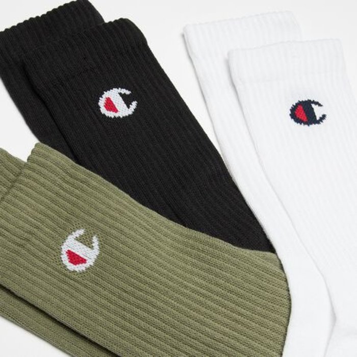Ponožky Champion farebné 3 páry 3pk Crew Socks U24558 GS030 ALD/WHT/NBK