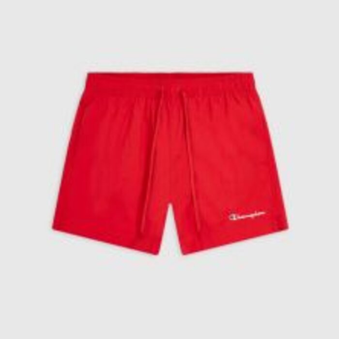 Šortky Champion červené Logo Beachshorts 219979 RS032 ROX