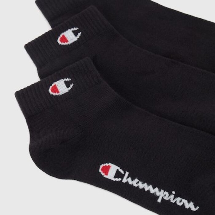 Ponožky Champion čierne 3 páry 3pk Quarter Socks U20099 KK001 NBK/NBK