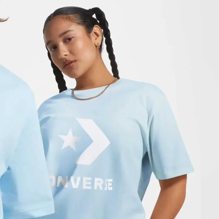 Tričko Converse modré M STAR CHEVRON SS TEE 10025458 A30