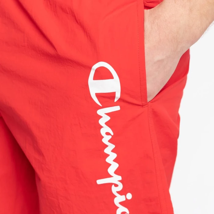 Šortky Champion červené Logo Beachshorts 216068 RS005 LLR