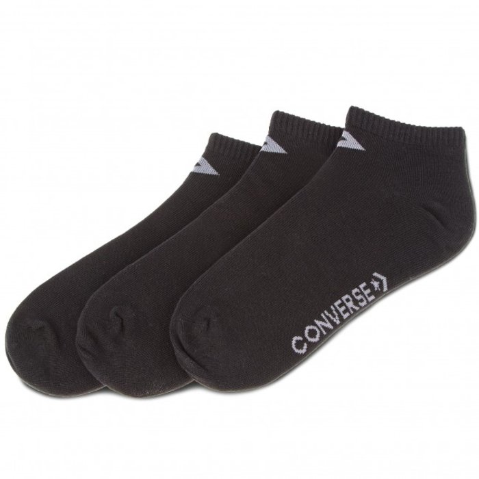 Ponožky CONVERSE čierne 3 páry 3PP Converse Basic Men low cut, flat knit E747B