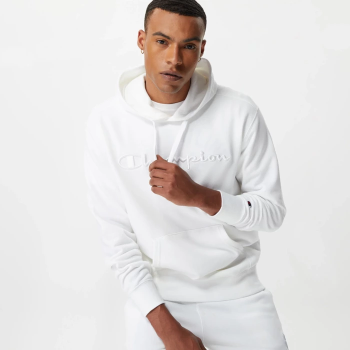 Mikina CHAMPION biela Hooded Sweatshirt 219061 WW001 WHT