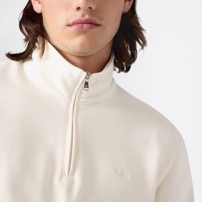 Mikina CHAMPION krémová Half Zip Sweatshirt 222044 YS084 EGT