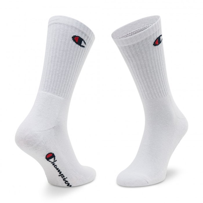 Ponožky Champion biele 3 páry 3pk Crew Socks U24558 WW001
