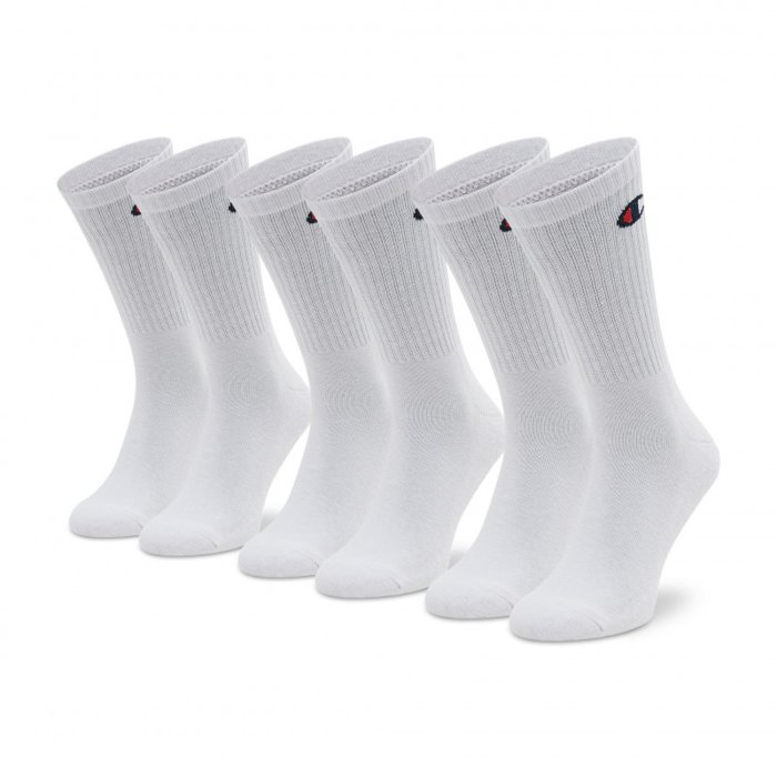 Ponožky Champion biele 3 páry 3pk Crew Socks U24558 WW001