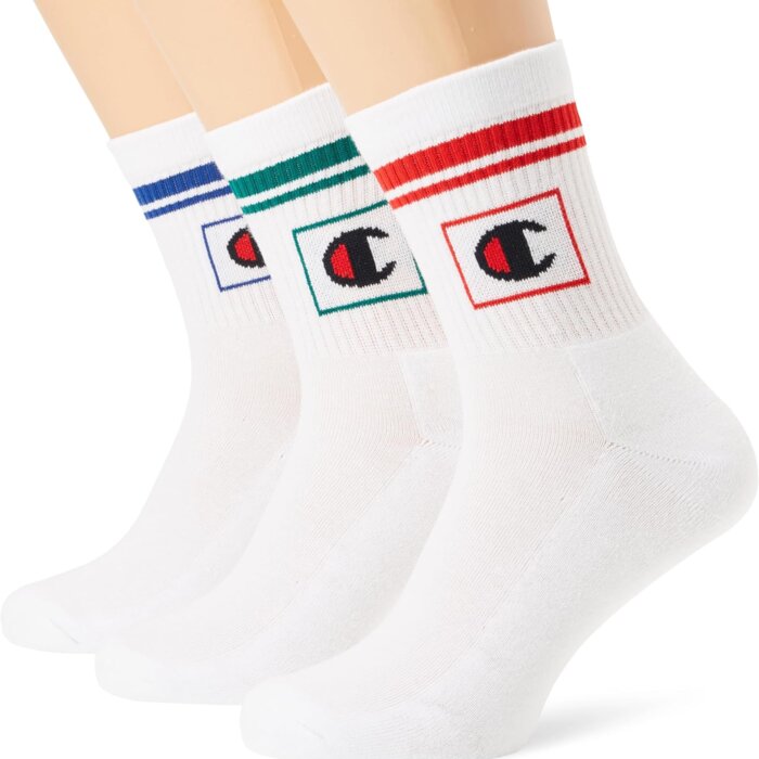 Ponožky Champion biele 3 páry 3pk Quarter Socks U20126 WW001 WHT