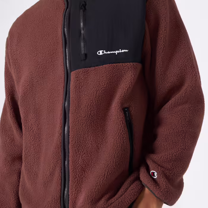 Mikina CHAMPION hnedá HOODED FULL ZIP TOP 222610 MS578 CHO