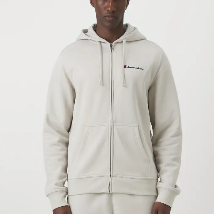 Mikina CHAMPION krémová Hooded Full Zip Sweatshirt 220260 ES057 SVL