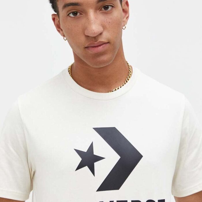 Tričko Converse krémové M STAR CHEVRON SS TEE 10025458 A08