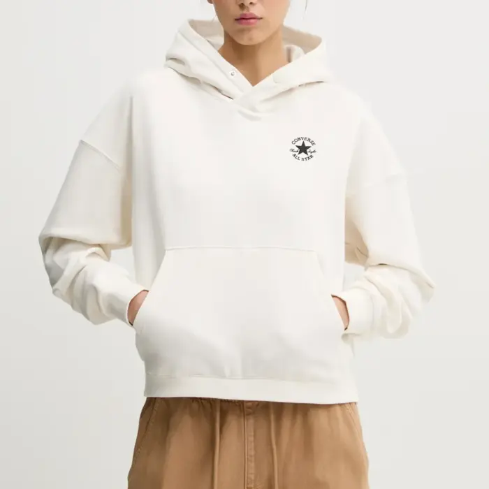 Mikina CONVERSE biela PREMIUM HOLIDAY HOODIE 10027065 A04