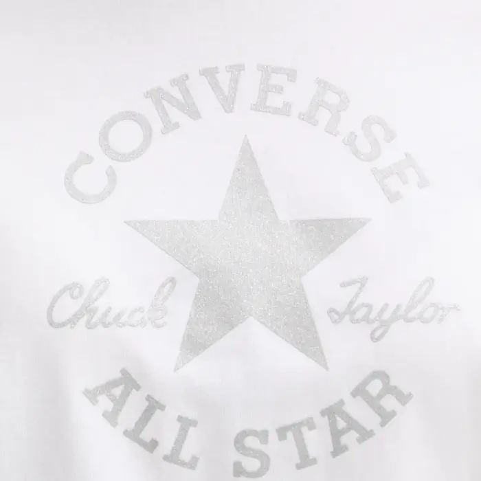 Tričko Converse biele CON T SHIRT CHUCK PATCH GLITTER TEE 10027077 A04