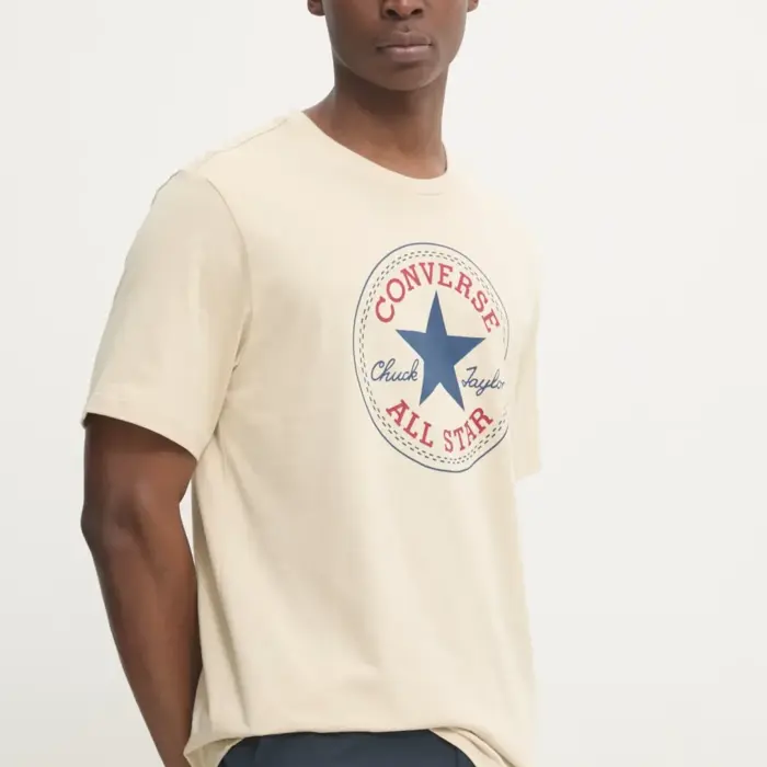 Tričko Converse krémové CON T SHIRT CHUCK PATCH CORE TEE 10025459 A28
