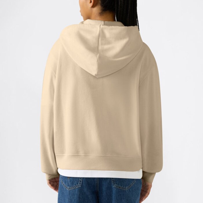 Mikina CHAMPION krémové Hooded Full Zip Sweatshi 118555 041 DUN