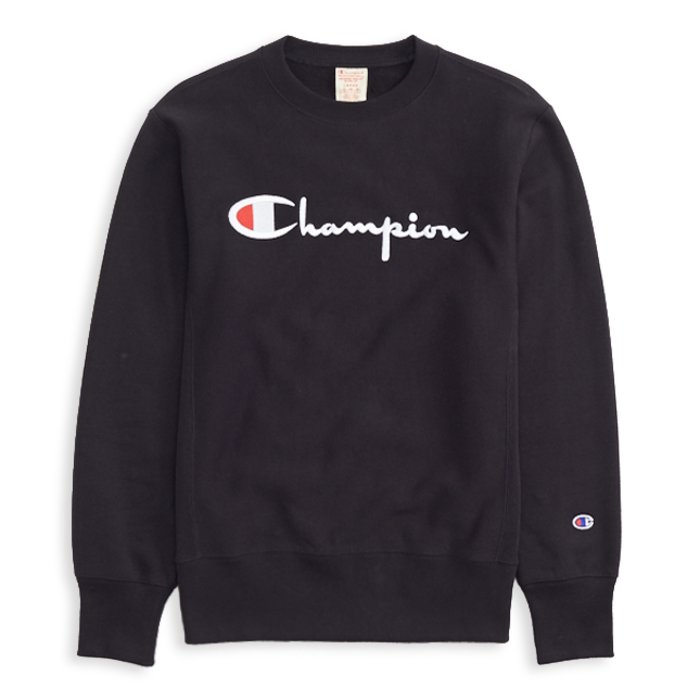 Mikina CHAMPION čierna Script Logo Crew Sweat 212576 KK001 NBK