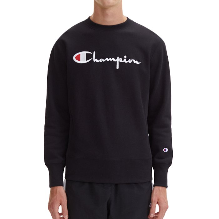 Mikina CHAMPION čierna Script Logo Crew Sweat 212576 KK001 NBK