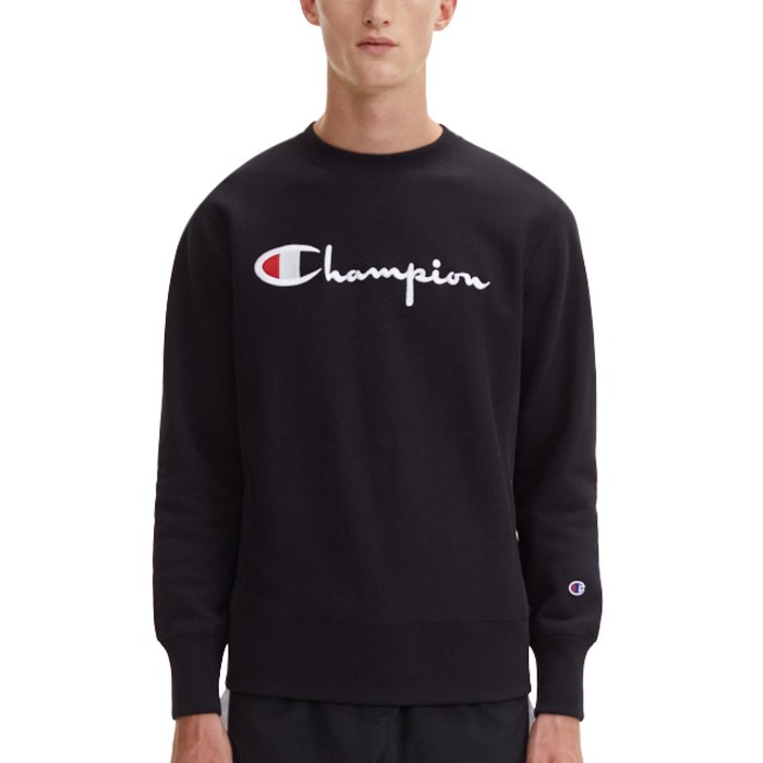 Mikina CHAMPION čierna Script Logo Crew Sweat 212576 KK001 NBK